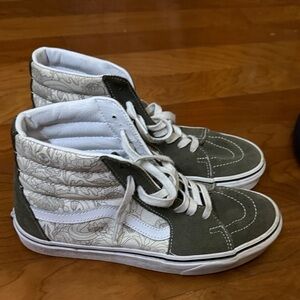 High-Top vans - Green and White